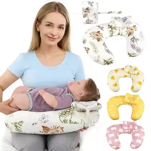 Coussin d'allaitement en U compact – housse amovible