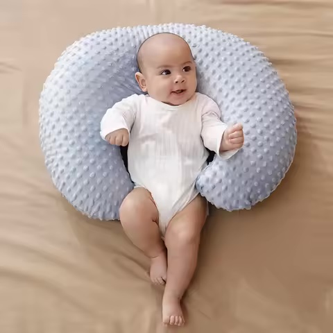 Coussin d'allaitement respirant coloris unis